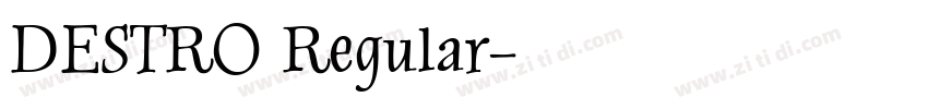 DESTRO Regular字体转换